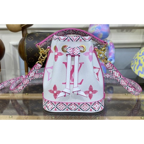 Louis Vuitton M82386 Nano Noe Bag in Pink Monogram