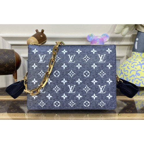 Louis Vuitton M23071 Coussin PM handbag in Blue Lambskin