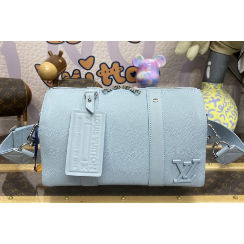 Louis Vuitton M23725 City Keepall bag in Cloud Blue Cowhide leather