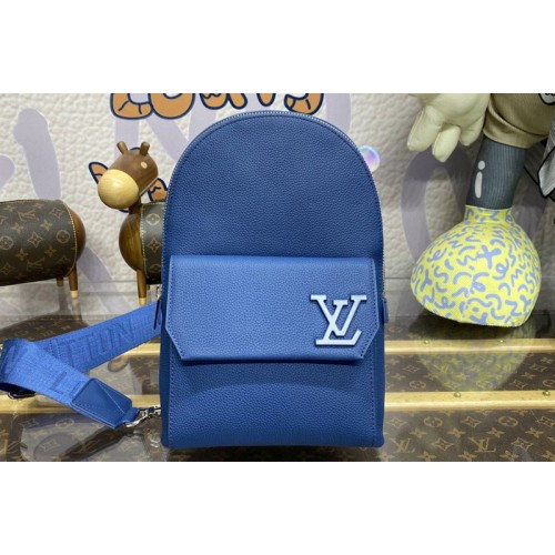 Louis Vuitton M23765 Pilot Slingbag in Navy Blue Cowhide leather
