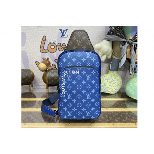 Louis Vuitton M23782 Avenue Slingbag bag in Atlantic Blue Monogram coated canvas