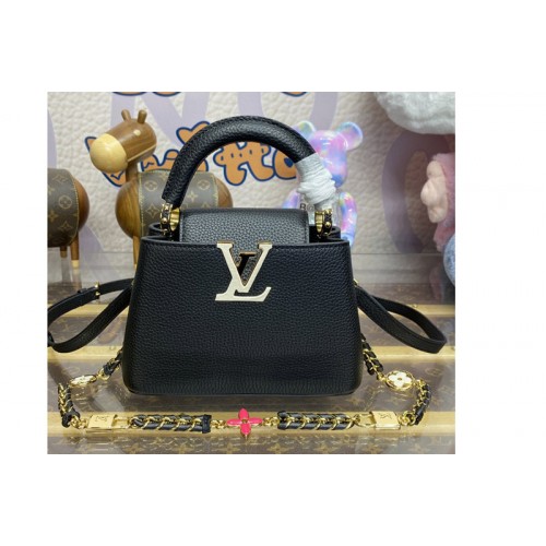 Louis Vuitton M23950 Capucines Mini handbag in Black Taurillon leather