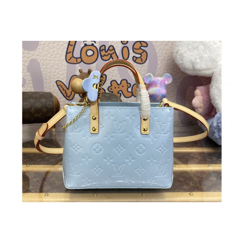 Louis Vuitton M24144 Reade PM bag in Sky Monogram Vernis embossed cowhide leather