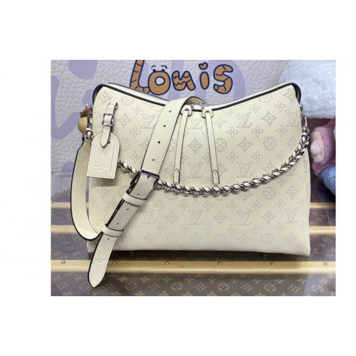 Louis Vuitton M24132 Hand It All MM bag in Beige Mahina calfskin