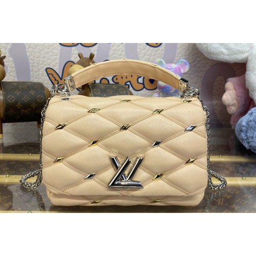 Louis Vuitton M24151 GO-14 MM handbag in Beige Lambskin Leather