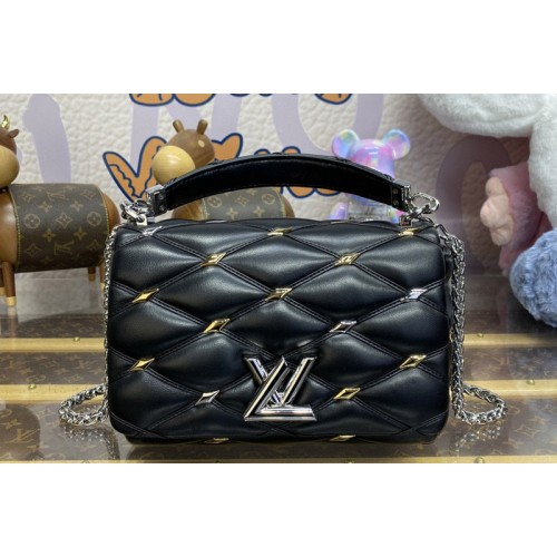 Louis Vuitton M24151 GO-14 MM handbag in Black Lambskin Leather