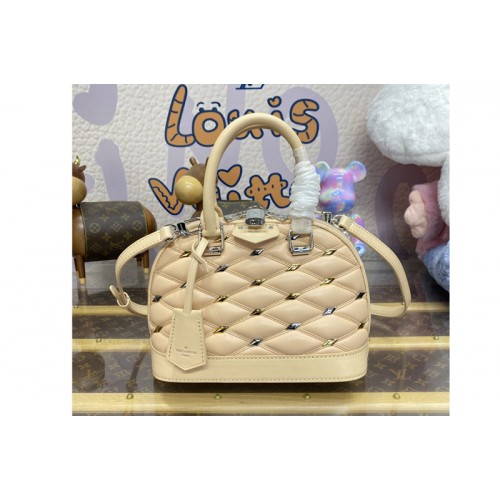 Louis Vuitton M24153 Alma BB handbag in Beige Lambskin Leather