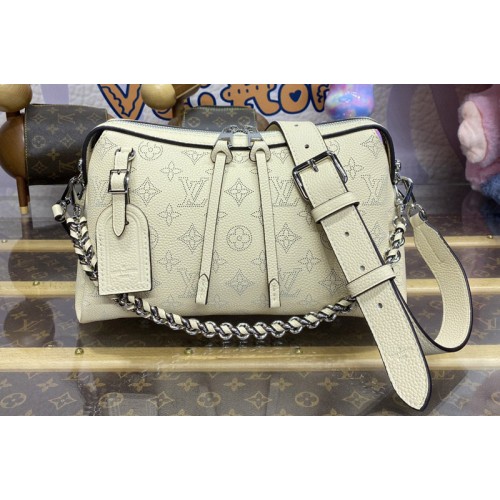 Louis Vuitton M24114 Mahina Hand It All PM bag in Beige Mahina calfskin