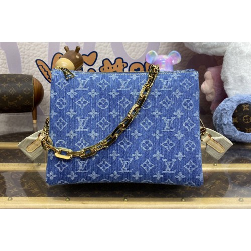 Louis Vuitton M24564 Coussin PM handbag in Navy Blue Monogram Denim Canvas