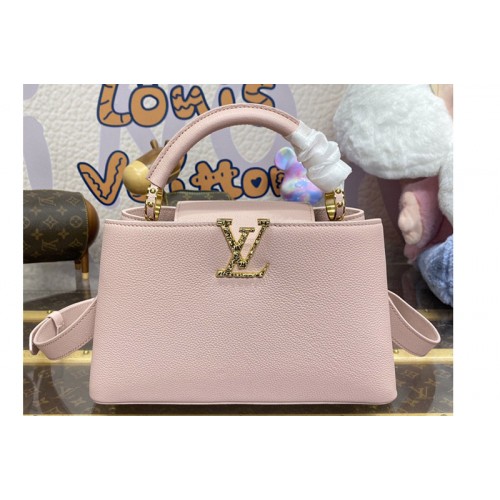 Louis Vuitton M24664 Capucines East West BB handbag in Pink Grained calfskin