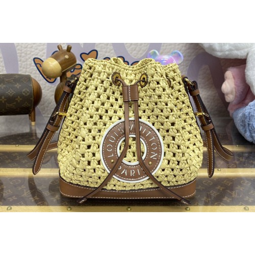 Louis Vuitton M24722 Noe BB bucket bag in Natural Tan natural raffia