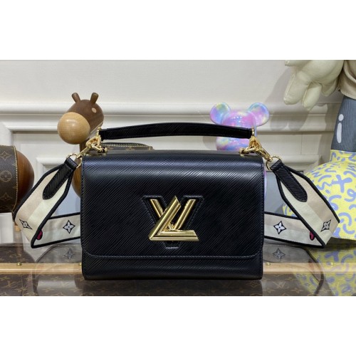 Louis Vuitton M24758 Twist PM Traveler handbag in Black Epi grained cowhide leather