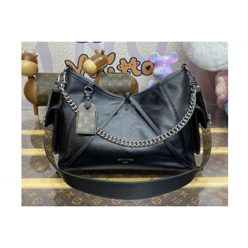 Louis Vuitton M24861 CarryAll Cargo PM handbag in Black Lambskin