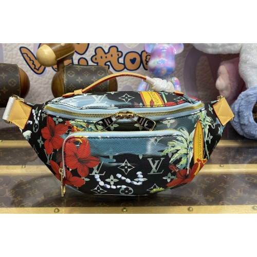 Louis Vuitton M24992 Rush Bumbag in Navy Blue Monogram Surfin coated canvas