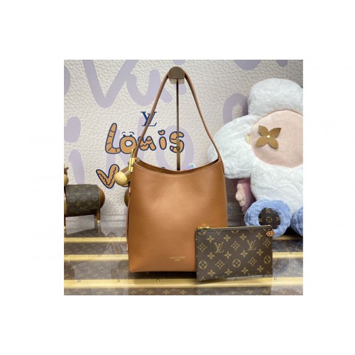 Louis Vuitton M25354 Low Key Hobo PM bag in Cognac Smooth Calfskin