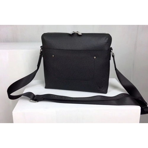 Louis Vuitton M30238 Grigori Messenger Pm Bag in Black Taiga Leather