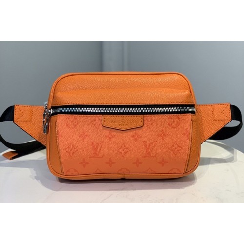 Louis Vuitton M30430 Outdoor bumbag Bag in Orange Taiga Leather and Monogram Eclipse Canvas