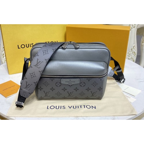 Louis Vuitton M30830 Outdoor Messenger bag in Gray Monogram coated canvas and Taiga leather