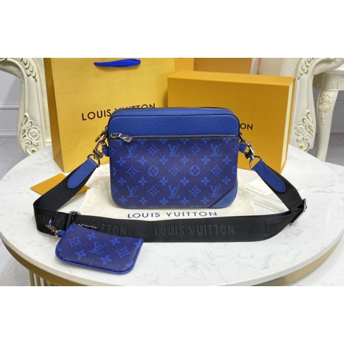 Louis Vuitton M30848 Trio Messenger bag in Monogram canvas and Taiga leather