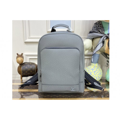 Louis Vuitton M30857 Adrian Backpack in Gray Taiga leather