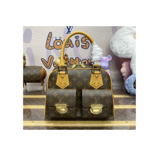 Louis Vuitton M40026 Manhattan PM Handbag in Monogram Canvas