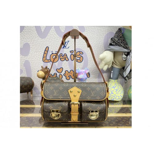 Louis Vuitton M40027 Hudson PM Shoulder Bag in Monogram coated canvas