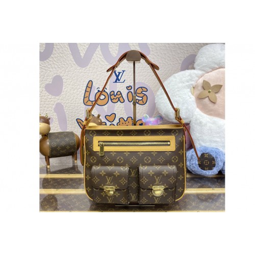 Louis Vuitton M40045 Hudson GM Shoulder Bag in Monogram Canvas
