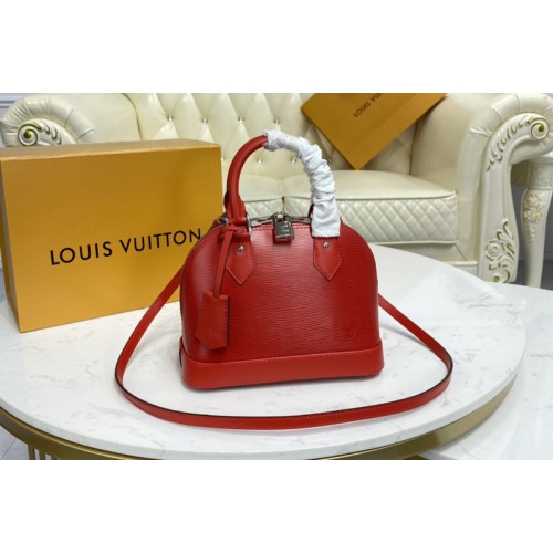 Louis Vuitton M41160 Alma BB handbag in Coquelicot Red Epi Leather