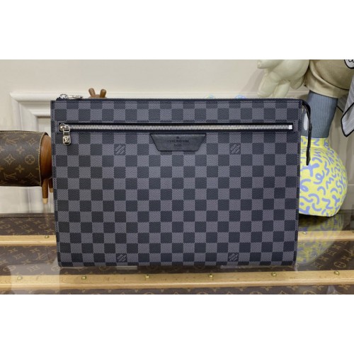 Louis Vuitton N40481 Pochette 24H Clutch Bag in Damier Graphite coated canvas