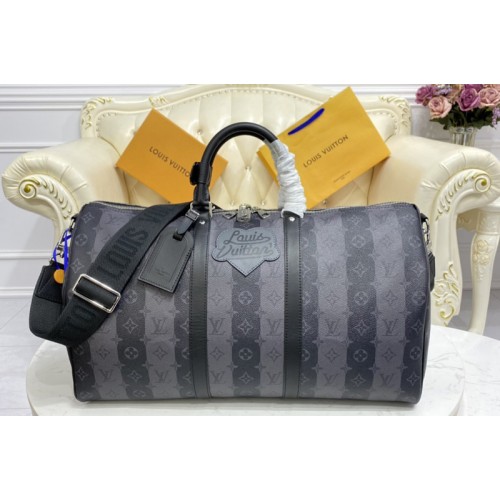 Louis Vuitton M40560 Keepall Bandoulière 50 bag in Monogram Eclipse Canvas