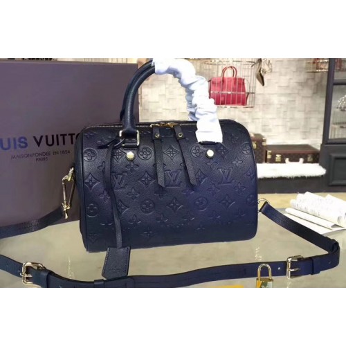 Louis Vuitton M40763 Speedy 30 Top Handle Bags Black Monogram Empreinte Leather