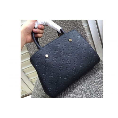 LOUIS VUITTON Montaigne MM Bag in Black Monogram Empreinte Leather