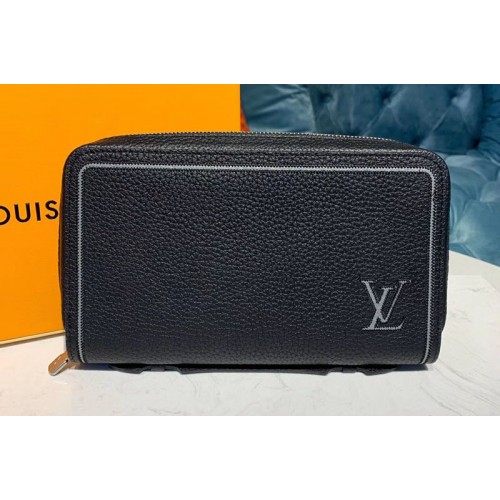 Louis Vuitton M41503 Clutch Zippy Wallet Black Taurillon leather