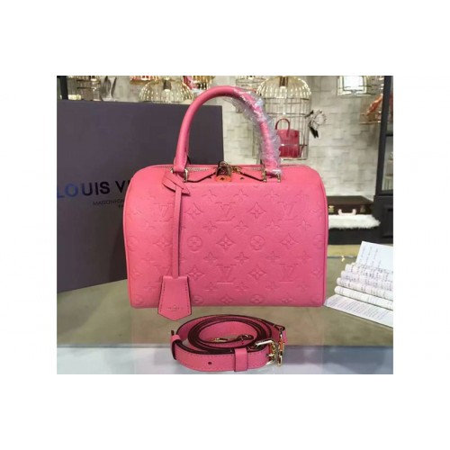 Louis Vuitton M42401 Speedy Bandoulière 25 Bag in Pink Monogram Empreinte