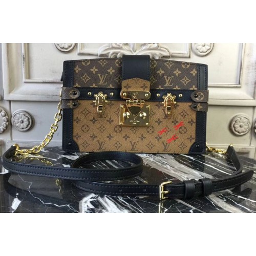 Louis Vuitton M43596 Trunk Clutch Bags in Monogram and Monogram Reverse canvas