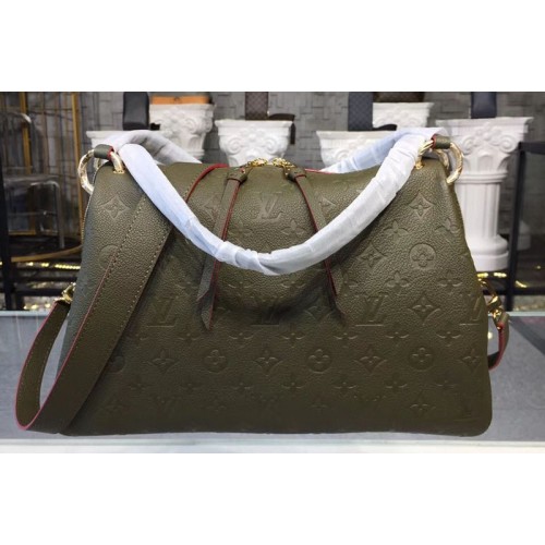 Louis Vuitton M43669 Ponthieu PM Bags in Green Monogram Empreinte Leather