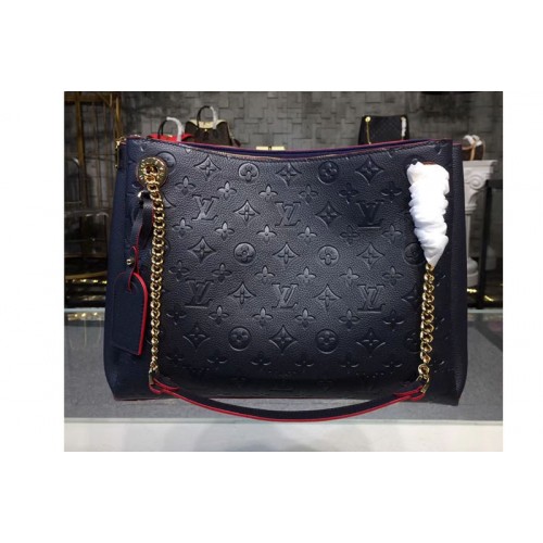 Louis Vuitton M43759 Surene MM Bags in Blue Monogram Empreinte Leather