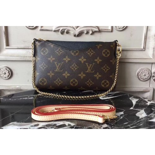 Louis Vuitton M41639 Pallas Clutch Bags in Monogram Canvas With Black