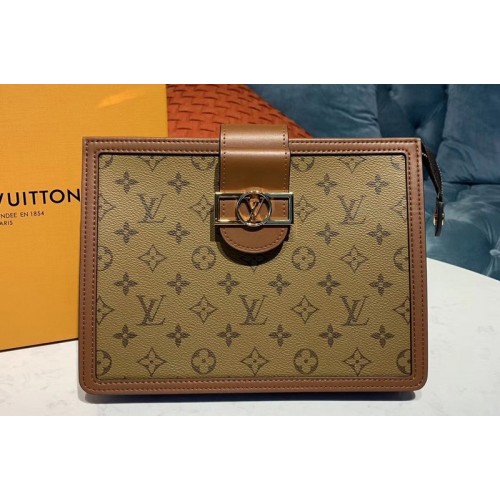 Louis Vuitton M44178 Dauphine Clutch Monogram Reverse Canvas