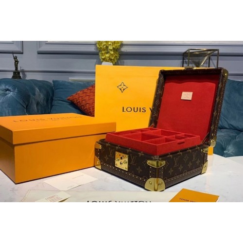 Louis Vuitton M13513 Jewelry Box Monogram Canvas with Red inside