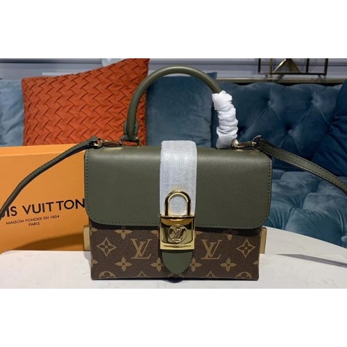 Louis Vuitton M44797 Locky BB bags Monogram Canvas And Green smooth leather