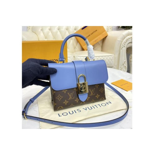 Louis Vuitton M44321 Locky BB Bags Monogram Canvas And Blue Smooth Leather