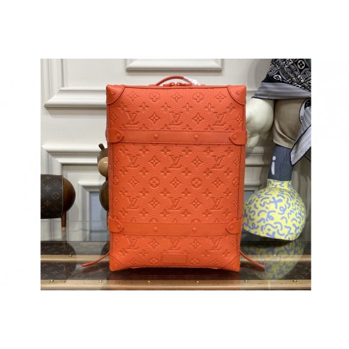 Louis Vuitton M44752 soft trunk backpack in Orange Taurillon Monogram