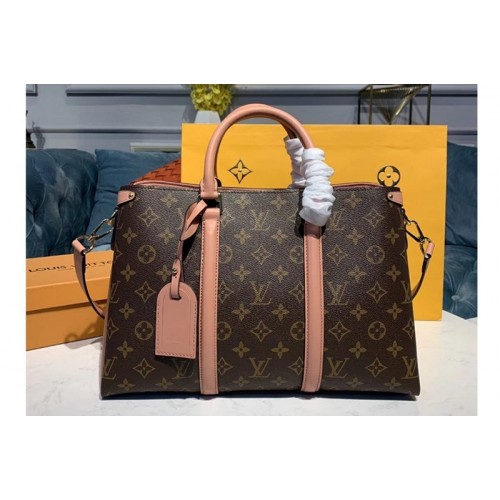 Louis Vuitton M44816 Soufflot MM Bags Monogram Canvas With Pink Calf Leather Sale!