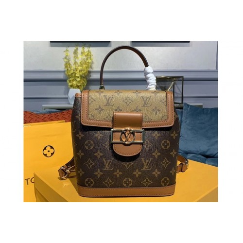 Louis Vuitton M44827 Dauphine Backpack Monogram and Monogram Reverse canvas