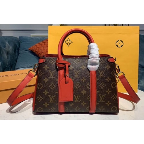 Louis Vuitton M44815 Soufflot BB Bags Monogram Canvas With Red Calf Leather