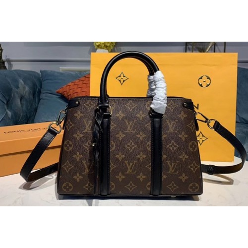Louis Vuitton M44815 Soufflot BB Bags Monogram Canvas With Black Calf Leather