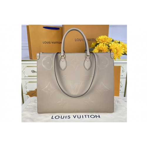 Louis Vuitton M44933 OnTheGo GM tote bag in Gray Monogram Empreinte leather