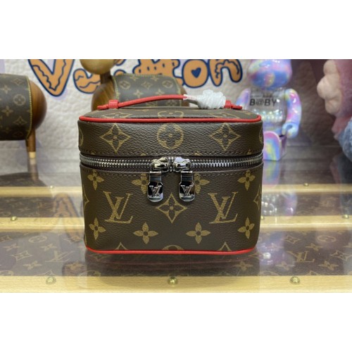 Louis Vuitton M44936 Nice Nano vanity case in Monogram coated canvas With Red