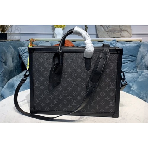 Louis Vuitton M44952 Soft Trunk Briefcase Bag in Monogram Eclipse canvas